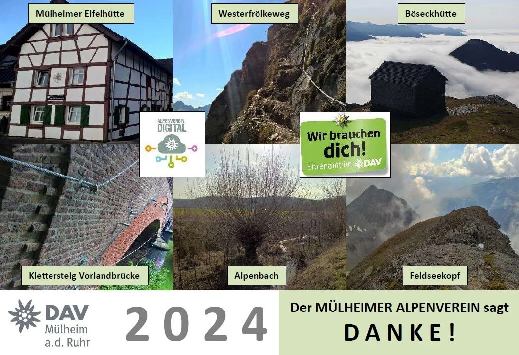 Danksagung 2024 | © DAV/DAV-Sektion Mülheim/M. Cremer/M. Lercher 2024 | © DAV/DAV-Sektion Mülheim/M. Cremer/M. Lercher