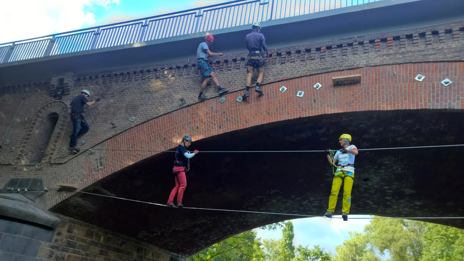 Mittelteil des Klettersteigs Vorlandbrücke mit Seilbrücke | © Michael Cremer 2021 | © Michael Cremer